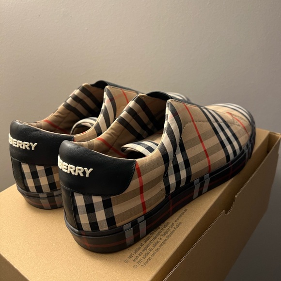 Burberry Men's Markham All Check Slip-On Low-Top Sneakers - Picture 2 of 3
